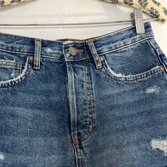 Free People Denim Cut-off Shorts Size 25 - Picture 2 of 6